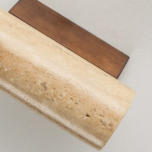 Travertine Wall Lights Yellow Stone Decor Sconce for Bedroom Living Room Hotel Corridor Stair Aisle Background