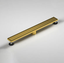 Load image into Gallery viewer, 90cm stainless steel 304 Electroplated Australian Bathroom Renovation Gold Linear Shower Drain Floor Drain Trap with Hair Strainer
