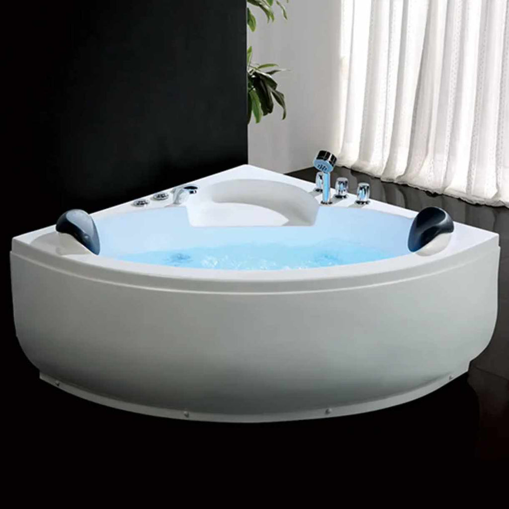 Modern White Fiberglass Resin Deep Bathroom Portable Acrylic Shower Base with Seat Arc Design Bathtub Bottom Basin