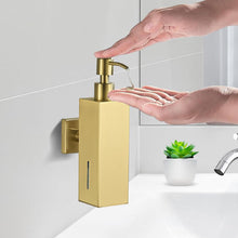 Load image into Gallery viewer, Square Refillable Wall-Mounted Hand Soap Dispenser – Shower &amp; Bathroom Liquid Soap Bottle
