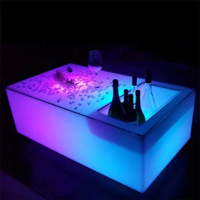 RGB Led Coffee Table for KTV Bar Table Ip65 Outdoor or Indoor Use Remote Control