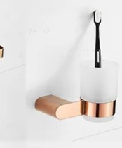 Stainless Steel Rose Gold Electroplated Wall Mounted Bathroom Accessories Set