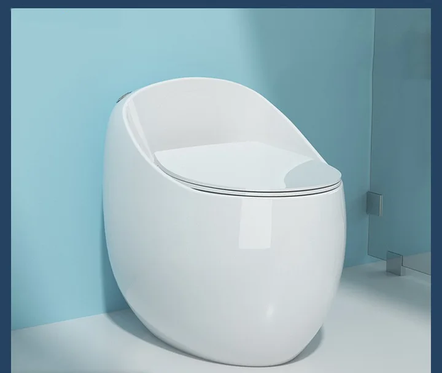 Ceramic Egg Shape Toilet White Design White Color Bathroom Egg Shape Toilet