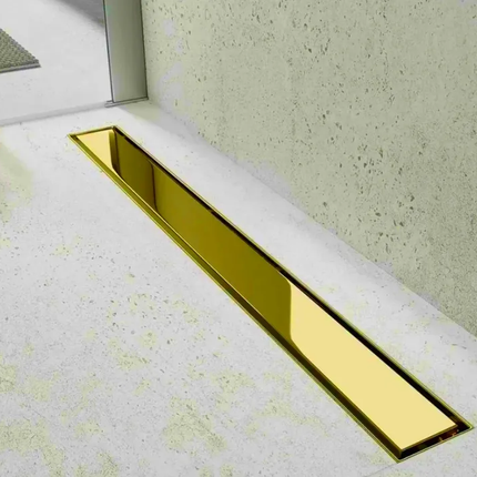 Caniveau de sol long à encastrer pour carrelage de luxe - Caniveau linéaire en acier inoxydable 304