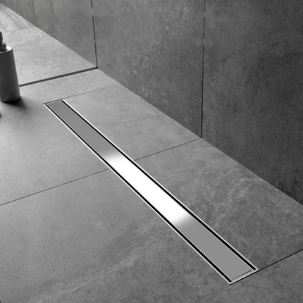 Caniveau de sol long à encastrer pour carrelage de luxe - Caniveau linéaire en acier inoxydable 304