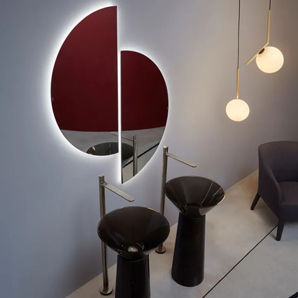 100x60cm Tri Color Changing Lights Mirror Led Touch Screen High Definitions HD Aluminum Glass