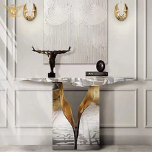 Load image into Gallery viewer, Stainless Steel Italian Style Console Table For Living Room
