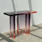 Console Table Slate Marble with Stainless Steel Legs Italian Living Room Design