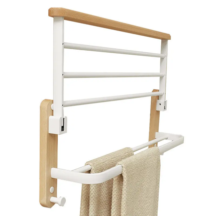 Ensemble d'accessoires de salle de bain Zelkova (Allemagne), imperméable, design blanc et bois
