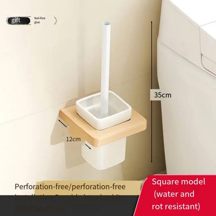 Ensemble d'accessoires de salle de bain Zelkova (Allemagne), imperméable, design blanc et bois