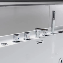Загрузить изображение в средство просмотра галереи, Whirlpool Jacuzzi Single White Bathtub with Air Jet Massage With Faucet 304 Stainless steel Tub
