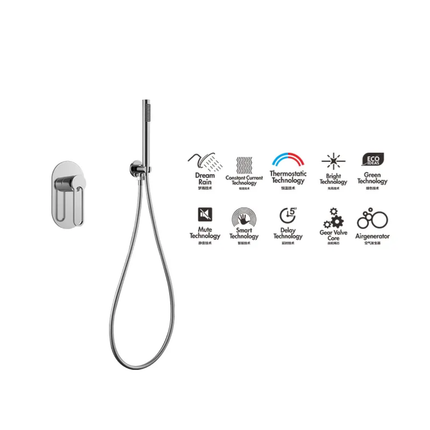 Ceiling Shower Round Concealed Mixer Rainfall Shower