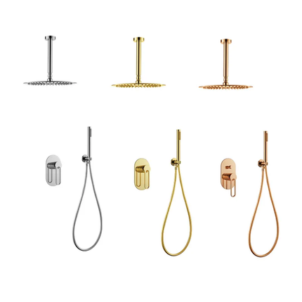 Ceiling Shower Round Concealed Mixer Rainfall Shower