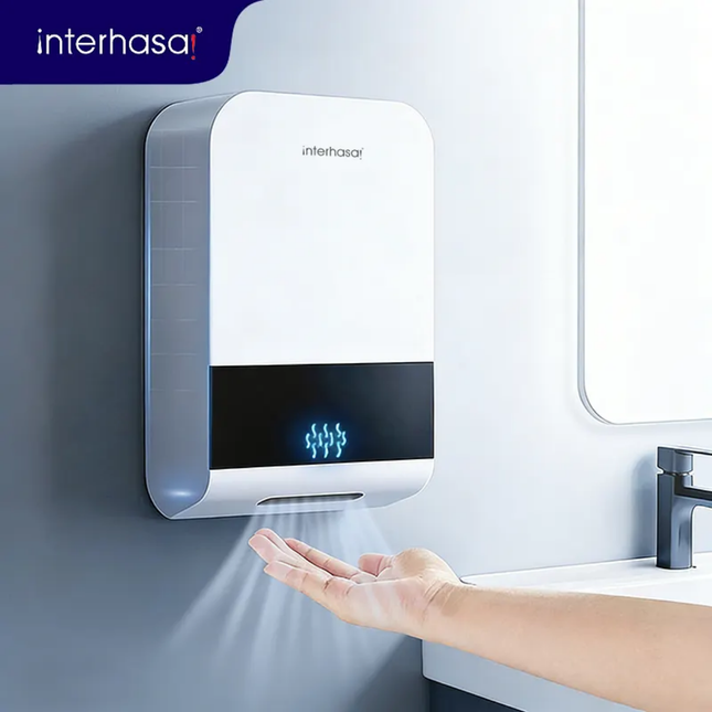 Hand Dryer White Sensor Ultra Thin Bathroom Accessories