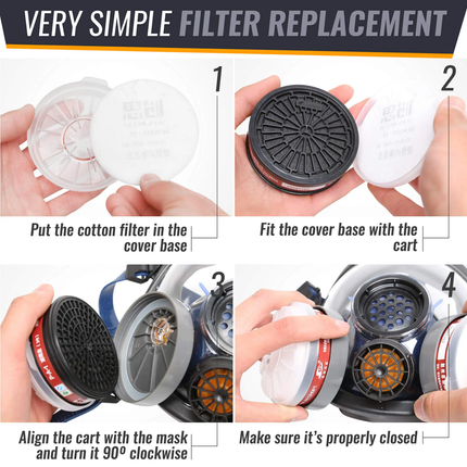 Double Filter Respiratory Gas Mask Portection Anti Nuclear Radiation Mask