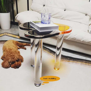 Nordic Light Luxury Acrylic Coffee Table – Modern Special-Shaped Living Room Sofa Table for Contemporary Interiors