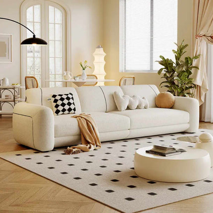 Modernes Samtsofa fürs Wohnzimmer – hautfreundlicher Bezug mit Schaumstoffpolsterung, erhältlich als Einzel-, Doppel- und Dreisitzer.