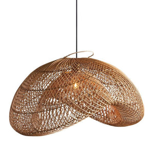 Custom Woven Rattan Ceiling Light – Decorative Pendant Lamp for Bedroom, Living Room & Hotel Interiors
