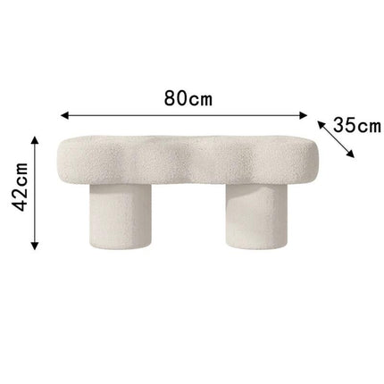 Moderner, gepolsterter Ottoman im Kaschmir-Stil – Lange Sofabank für Schlafzimmer, Bett, Wohnzimmer oder Eingangsbereich zum Schuhewechseln