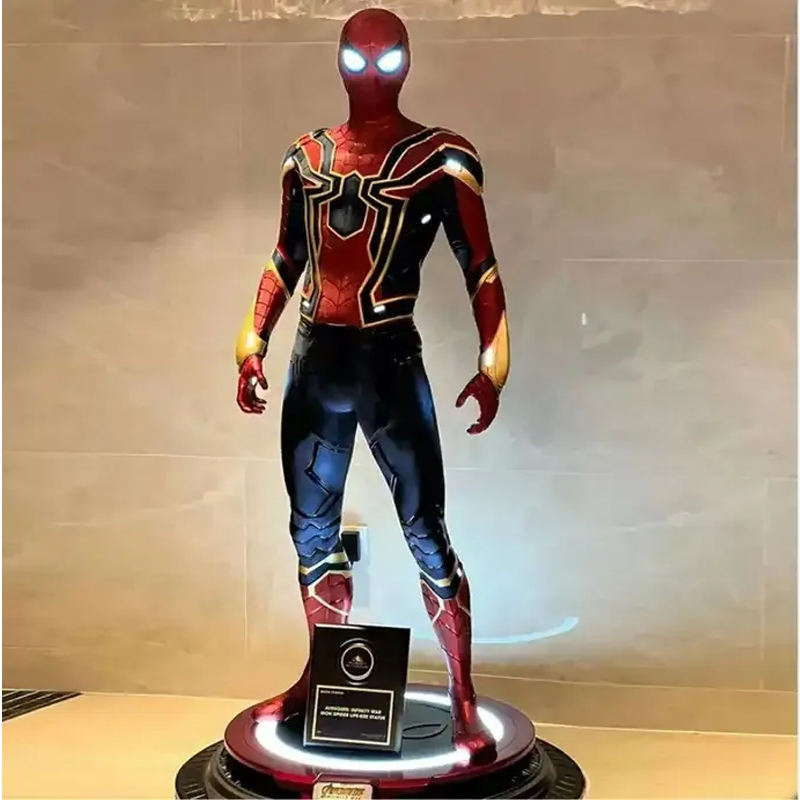 Classic Anime Spider-Man Life-Size Statue – Resin Craft Sculpture Figure for Home Decoration