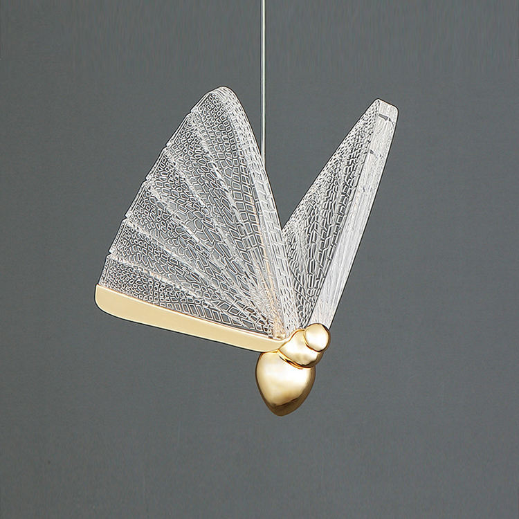 New Nordic Modern Style Indoor Decoration Home Living Room Dining Room Acrylic Butterfly LED Pendant Light
