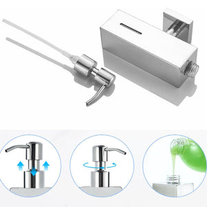 Square Refillable Wall-Mounted Hand Soap Dispenser – Shower & Bathroom Liquid Soap Bottle