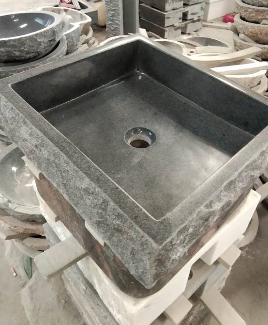 Luxury Rectangular Bathroom Sink – Natural Marble and Granite Stone Washbasin