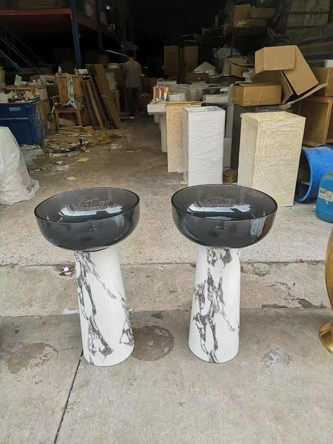 Luxurious Transparent Resin Basin – Modern Freestanding Wash Basin for Elegant Bathrooms