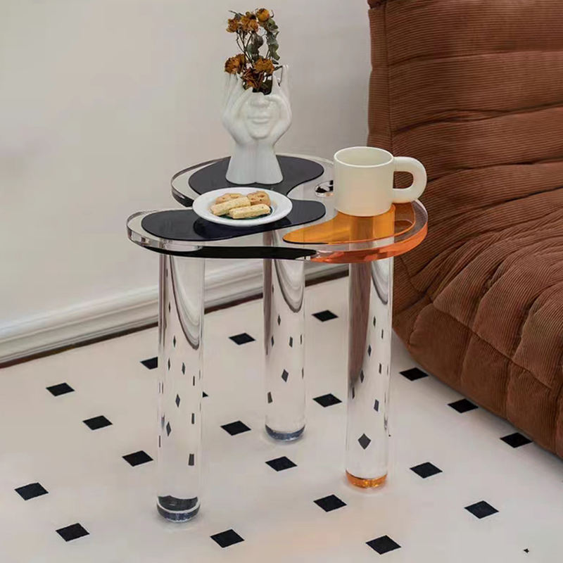 Nordic Light Luxury Acrylic Coffee Table – Modern Special-Shaped Living Room Sofa Table for Contemporary Interiors