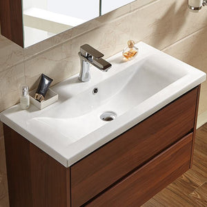 Modern Design Bathroom Vanity Wall Mountable Cabinet Furniture with Storage Drawers Contemporary Wash Basin Vanity Unit for Small and Large Bathrooms