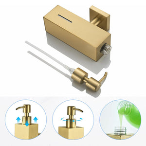 Square Refillable Wall-Mounted Hand Soap Dispenser – Shower & Bathroom Liquid Soap Bottle