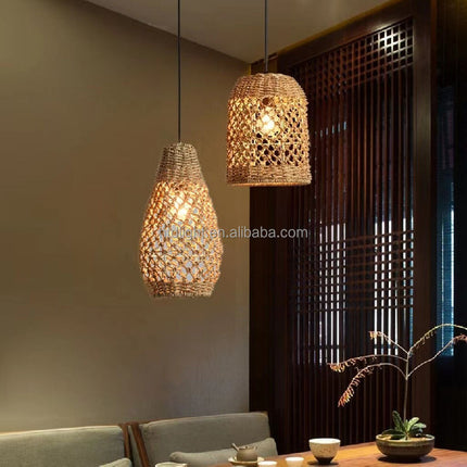 Living Room & Bedroom Pendant Lamp – Wholesale Grass Rattan Ceiling Light Fixture for Modern Interiors