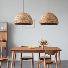 Load image into Gallery viewer, Handcrafted Water Hyacinth Pendant Lampshade – Traditional Ceiling Light for Home, Hotel &amp; Resort Interiors
