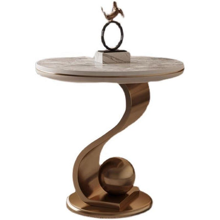 Modern Sofa Corner Table Stone and Metal Home Furniture Set for Living Room for Home Use and Coffee Serving