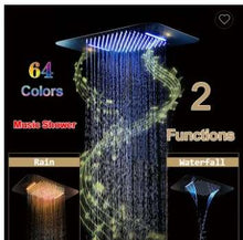Load image into Gallery viewer, 304 stainless steel Rose Gold Built in ceiling shower with 64colors Luxury Edition
