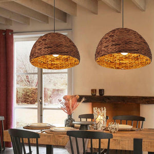 Handcrafted Water Hyacinth Pendant Lampshade – Traditional Ceiling Light for Home, Hotel & Resort Interiors
