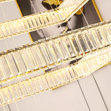 Lade das Bild in den Galerie-Viewer, Crystal Pendant Lighting Modern Led Living Room Hotel Villa New Design Ring Round Chandelier
