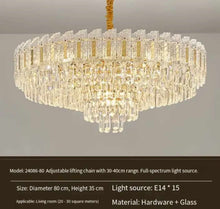 Load image into Gallery viewer, Luxury Crystal Chandelier Led Light Decorative K9 Crystals Round
