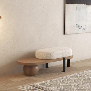 Nordic Solid Wood Shoe Changing Bench – Multi-Use Bed End Stool & Bean Bag Sofa for Living Room, Entryway, or Homestay Decor