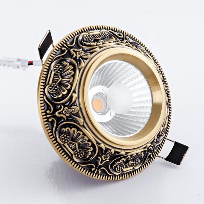 European Recessed LED Pin Light – Anti-Glare Copper Spotlight with Removable Bulb for Living Room & Modern Home Décor