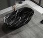 Modern Freestanding Artificial Stone Bathtub – Square or Oval Customizable Spa Tub with Drain | Portable Luxury for Home, Hotel, or Apartment