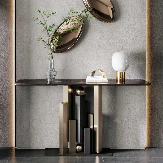 Luxury Entrance Console Table Narrow Wall Mounted Cabinet Creative Landscape Accessible Luxury Entrance