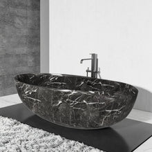 Cargar imagen en el visor de la galería, Modern Freestanding Artificial Stone Bathtub – Square or Oval Customizable Spa Tub with Drain | Portable Luxury for Home, Hotel, or Apartment
