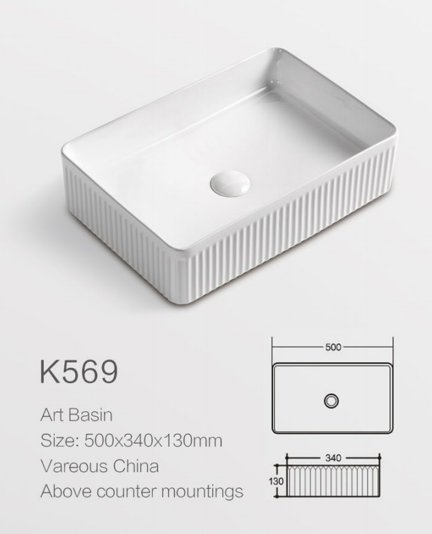 Rectangular Hand Wash Basin Table Top Mounted Bathroom Vanity Sink Modern Art Wash Basin Countertop Wash Sink for Home Hotel Apartment Villa