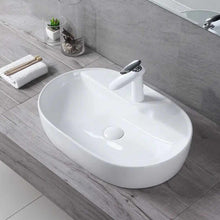 Cargar imagen en el visor de la galería, Oval Sink for Apartment Simple Design Ceramic Hand Wash Basin Home Toilet Basin

