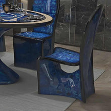 Load image into Gallery viewer, Modern Luxury Dining Table and Chair Set – High-End Blue Upholstered Seats, Easy Assembly, Comfortable Home Furniture
