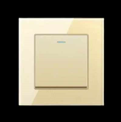 1 Gang 2 Way Wall Switch New Gold Design Switch for Home Lighting