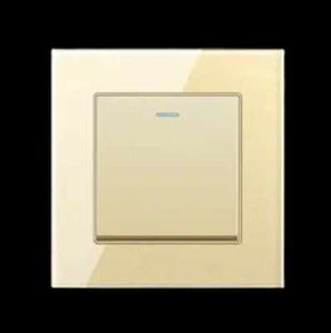 1 Gang 2 Way Wall Switch New Gold Design Switch for Home Lighting