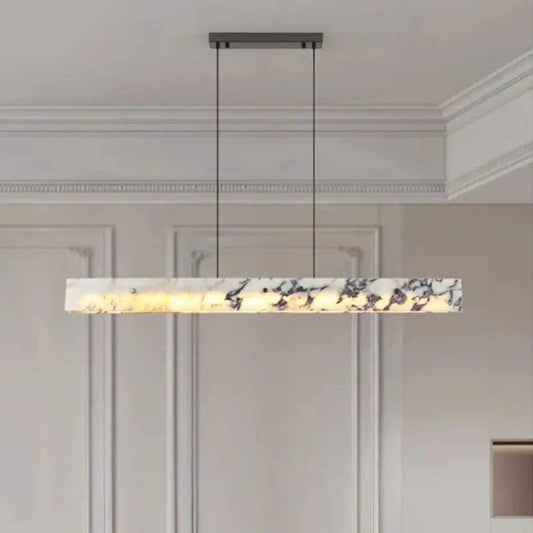 Modern Natural Marble Long Strip Minimalist Chandelier