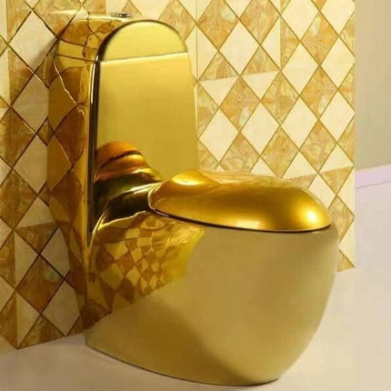 Modern Full Gold Luxury Water Closet – Sleek Designer Toilet